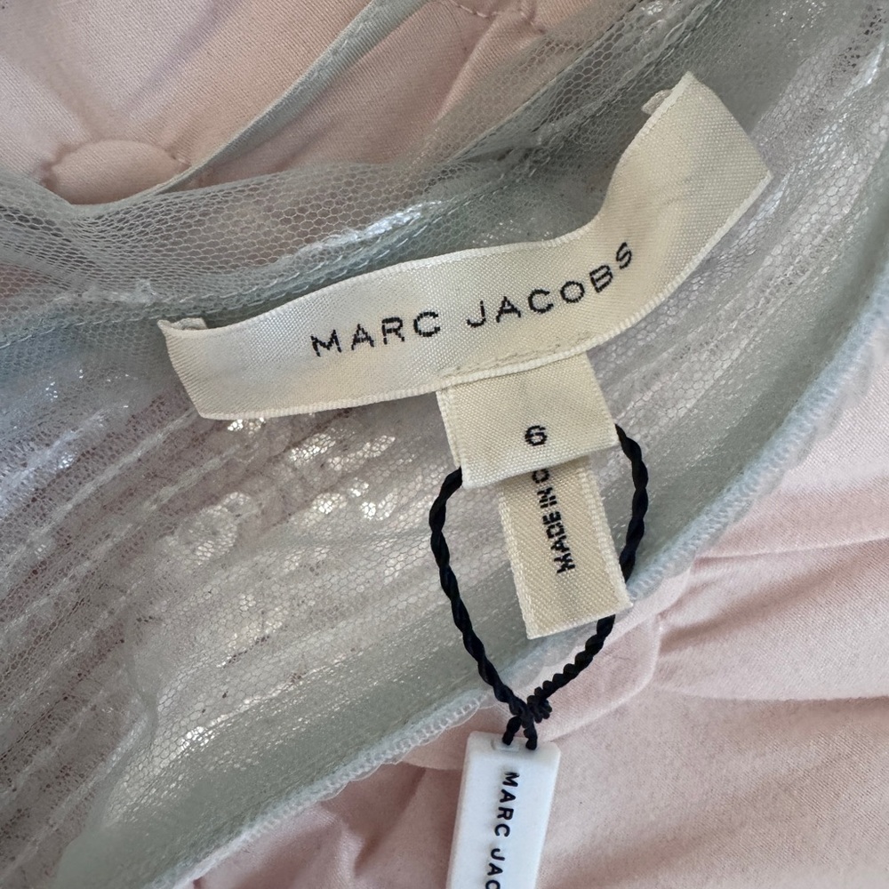 Marc Jacobs Runway NWT silver sequin midi dress with black detachable belt - Picture 4 of 15